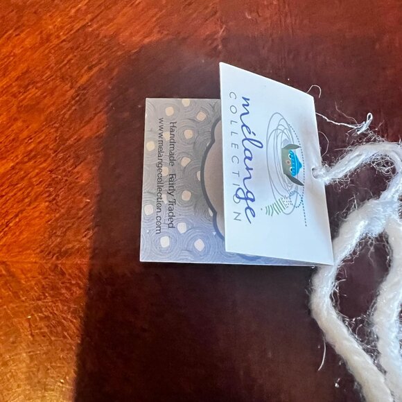 Handmade Melange Collection Wool Felt Ghost Ornament hand made fair trade - Picture 4 of 6